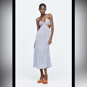 Zara Cut Out Pleated Dress